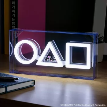 Lampa stołowa i wisząca Paladone LED Neon Light wzór Squid Game PP13775SG
