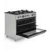Wolnostojąca kuchenka gazowo-elektryczna Ravanson KWGE-K90, 5 stref gotowania, 90 cm, inox