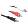 Kabel audio 3,5 mm/2 x RCA DeLOCK 84212