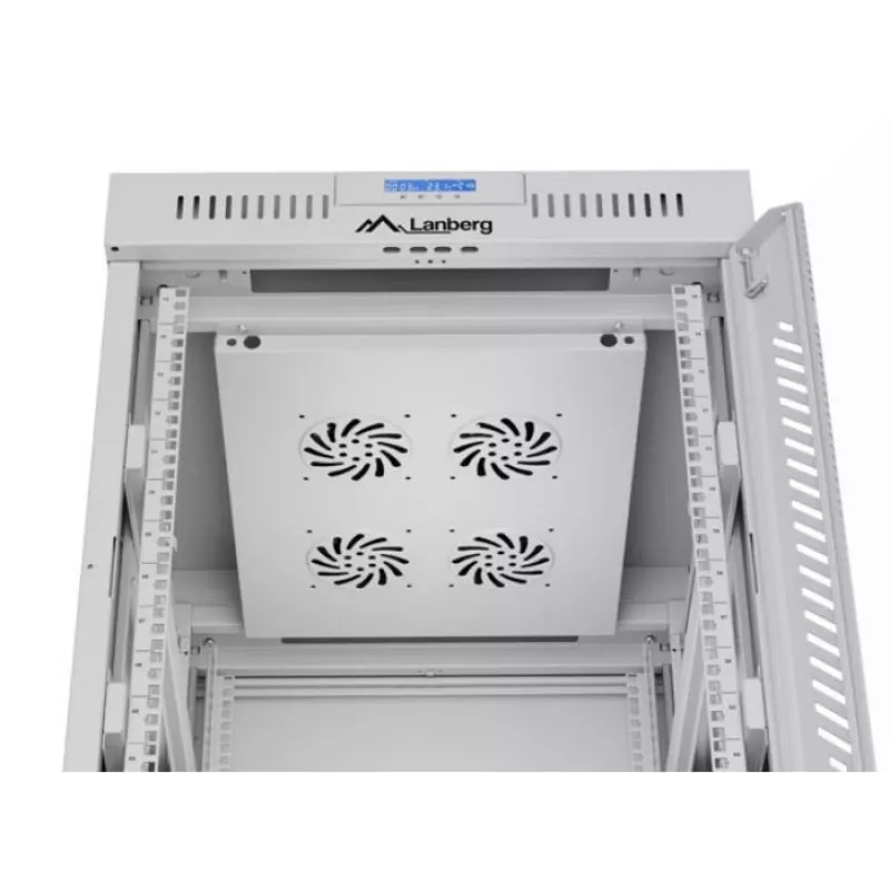 Wolnostojąca szafa rack LANBERG FF01-6815-12SL 15U, 600×800×922 mm, 1200 kg, IP20, szary