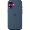 Silicone etui Apple iPhone 16 MagSafe Denim Cover niebieski 6.1 inch