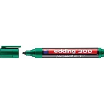 Marker permanentny Edding 300 — Zielona końcówka, 1,5 mm linia, opakowanie 10 szt.