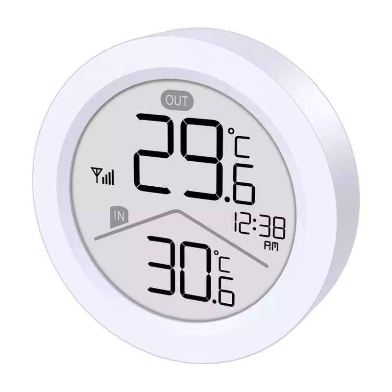 Bezprzewodowa stacja pogodowa GreenBlue, temperatura wewn./zewn., zegar, wybór °C/°F, zasięg do 60 m, GB162