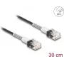 Kabel sieciowy DeLOCK RJ45 0,3 m Cat.6A UTP cienki Czarny