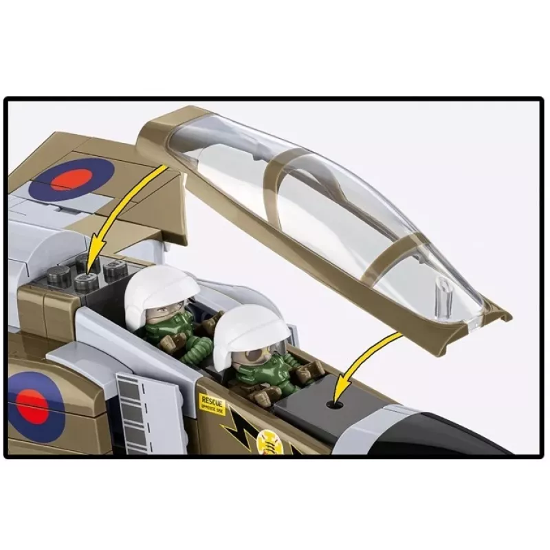 Cobi Blocks F-4M Phantom II model samolotu wojskowego, zestaw konstrukcyjny 728 elementów
