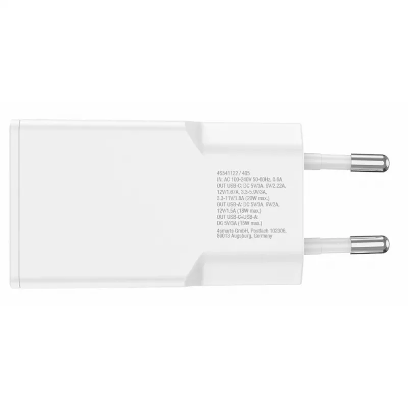 Ładowarka 4smarts 541122 wewnętrzna AC szybkie ładowanie smartfon tablet biały