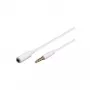 Wentronic Goobay przedłużacz jack 3,5 mm, biały, 3 m — wtyk jack 3,5 mm (4-pin, stereo) > gniazdo jack 3,5 mm (4-pin, stereo) (62363)