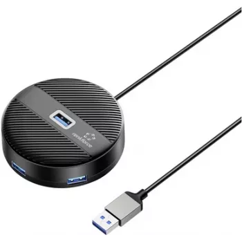 Renkforce RF-USBH-400 4 Port USB 3.0-Hub Czarny mat (RF-6266640)
