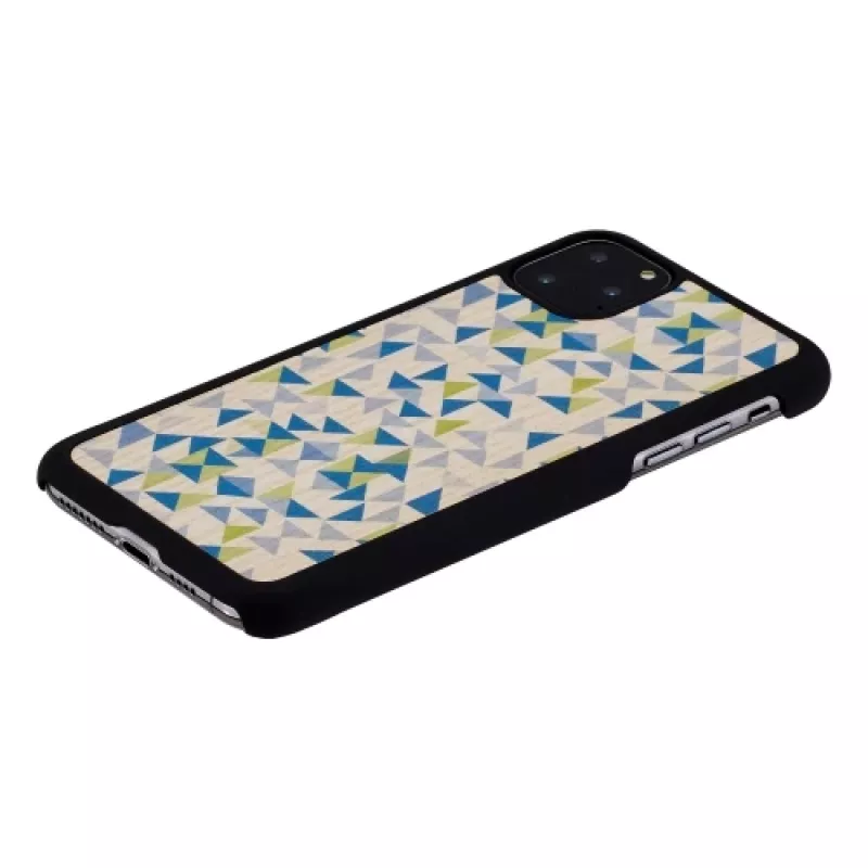 Etui na smartfon man and wood do iPhone 11 Pro Max — niebieski trójkąt czarne etui ochronne