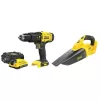 Zestaw narzędzi bezprzewodowych STANLEY SFMCK219D1-QW — 18V (20V nominalne) Li-Ion, akumulator 2 Ah, wiertarko-wkrętarka DCD709, zestaw 6-elementowy z ładowarką, walizką, oświetleniem LED