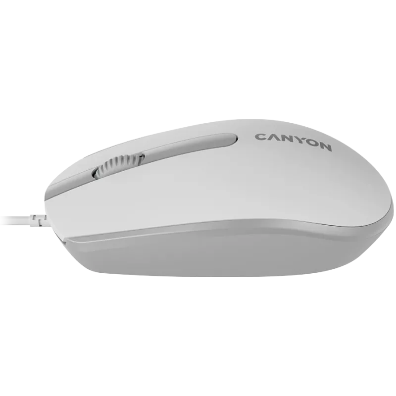 Mysz CANYON M-10 przewodowa biało-szara