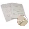 Teczka SMLT, archiwalna, A4 4cm, 300 g., z 2 troczkami, z nadrukiem, biała, karton, ekologiczna