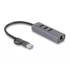 DeLOCK 64282 stacja dokująca do laptopa i replikator portów Przewodowy USB 3.2 Gen 1 (3.1 Gen 1) Type-C Szary (64282)