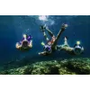 Maska do snorkelingu pełnotwarzowa Free Breath M2068G L/XL niebieska — szeroki widok, rozmiar L/XL