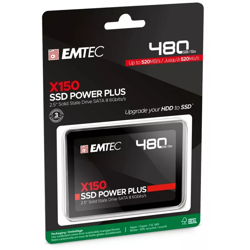 SSD Emtec X150 Power Plus 480 GB 2.5 cala SATA III
