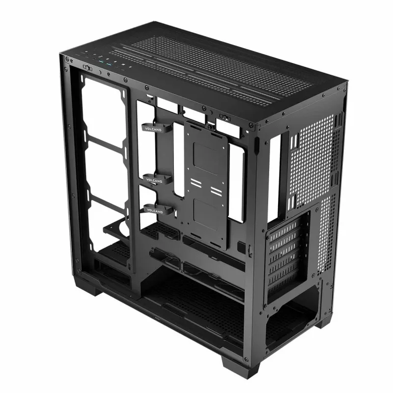 Obudowa PC MODECOM Volcano Stellar NF ATX midi tower, szkło hartowane, czarna, obsługuje płyty ATX/micro ATX, GPU do 420mm, chłodzenie CPU 175mm