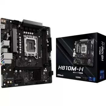 Płyta główna ASROCK H810M‑X micro ATX Intel H810 LGA 1851 DDR5 2× DIMM 128GB M.2 2.5GbE HDMI DisplayPort