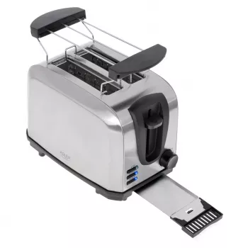 Toster Adler AD 3222 2 kromki 1000 W Srebrny