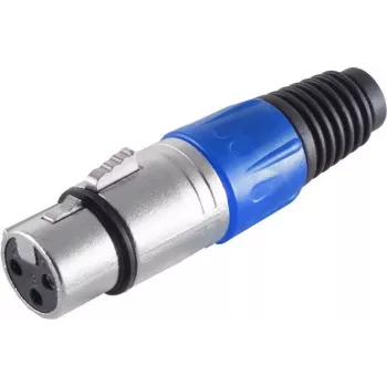 Złącze XLR ShiverPeaks BS55022-B — 3-pinowe, żeńskie, niebieska obudowa