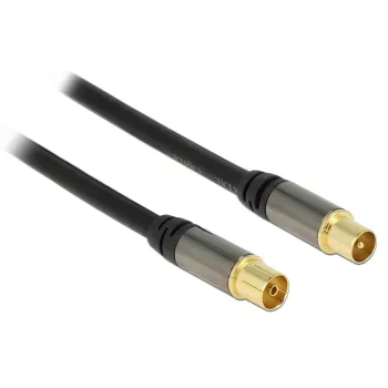 Przewód koncentryczny DeLOCK 88924 IEC RG-6/U 3 m Czarny