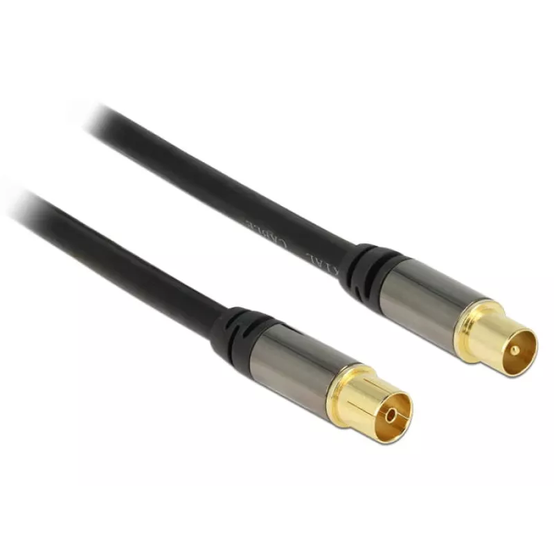 Przewód koncentryczny DeLOCK 88924 IEC RG-6/U 3 m Czarny