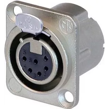 Neutrik NC6FD-LX - 26 mm - 34 mm - 31 mm - Srebrny - IEC 61076-2-103 - IEC 68-2-20 - UL 94 HB - IP40 (NC6FD-LX)