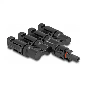 Solar panel connector DeLOCK DL4 1 x female to 4 x male Czarny