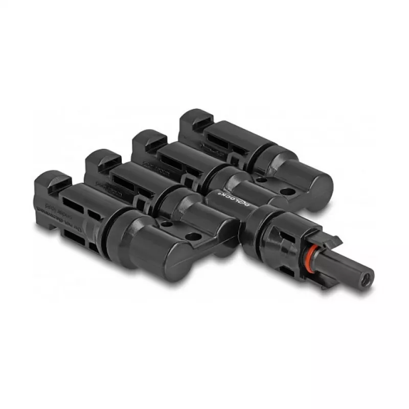 Solar panel connector DeLOCK DL4 1 x female to 4 x male Czarny