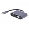 Adapter graficzny USB Cablexpert A-USB3C-HDMIVGA-01 Szary