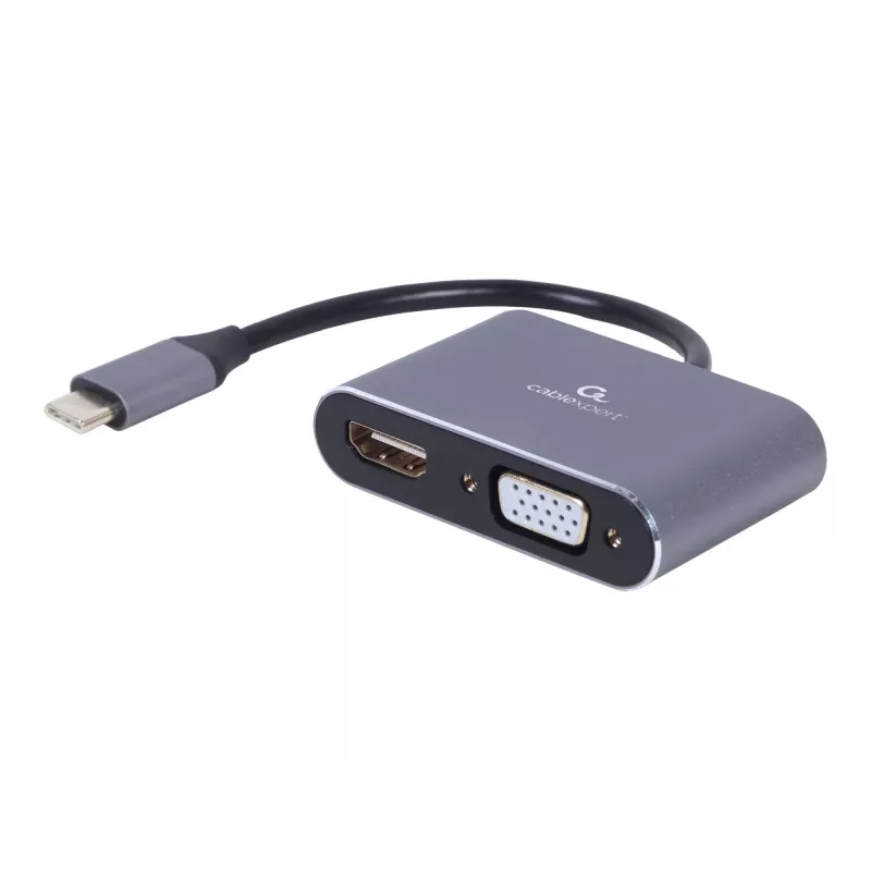 Adapter graficzny USB Cablexpert A-USB3C-HDMIVGA-01 Szary