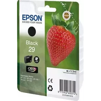 Epson Strawberry 29 K wkład atramentowy 1 szt. Oryginalny Standard Yield Czarny