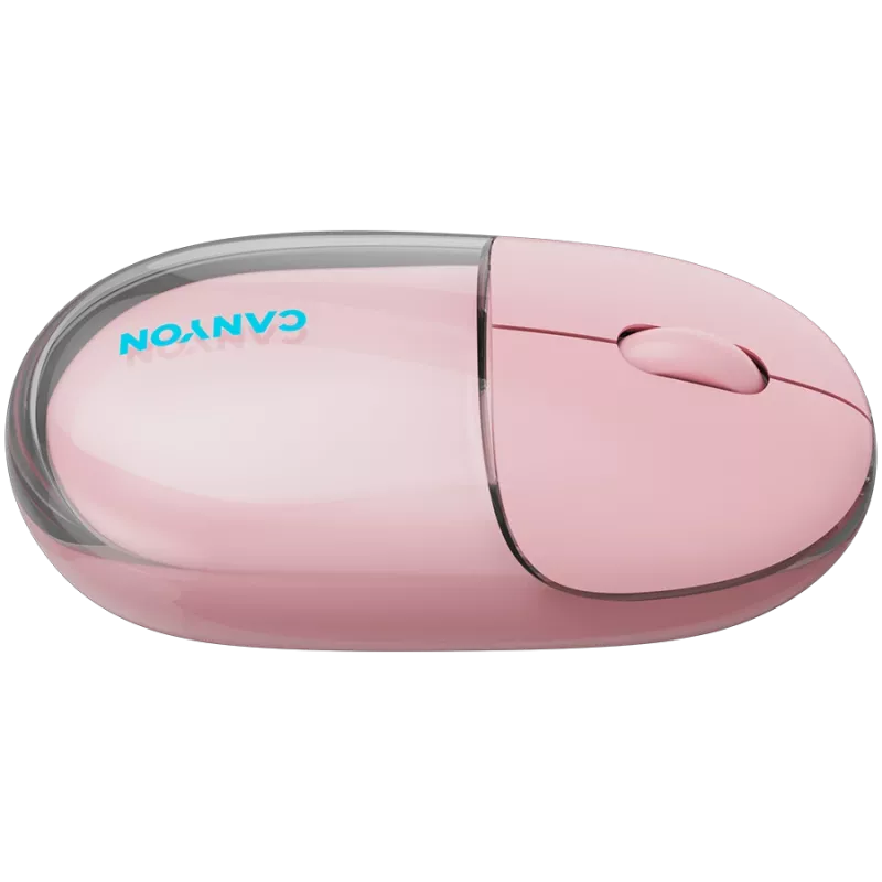Mysz CANYON OnClick 24 BT/ Bezprzewodowa Przezroczysta/Różowa