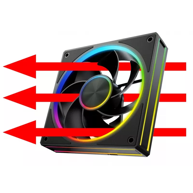 Wentylator do obudowy MODECOM VOLCANO LOOP 120 ARGB Reverse Fan Czarny 120 mm PWM 400–1400 obr./min złącze ARGB