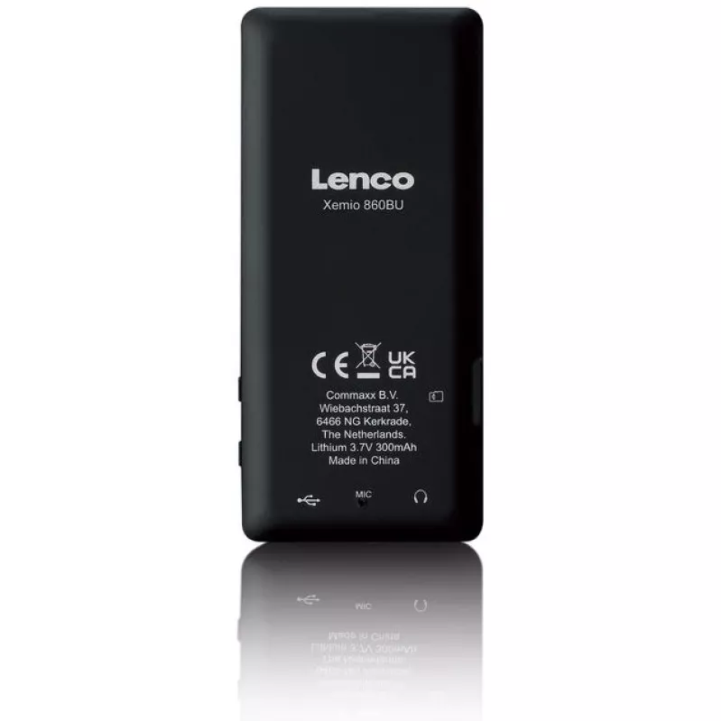 Odtwarzacz MP3 Lenco Xemio-860BU 8 GB Czarny Niebieski LCD 18h odtwarzania
