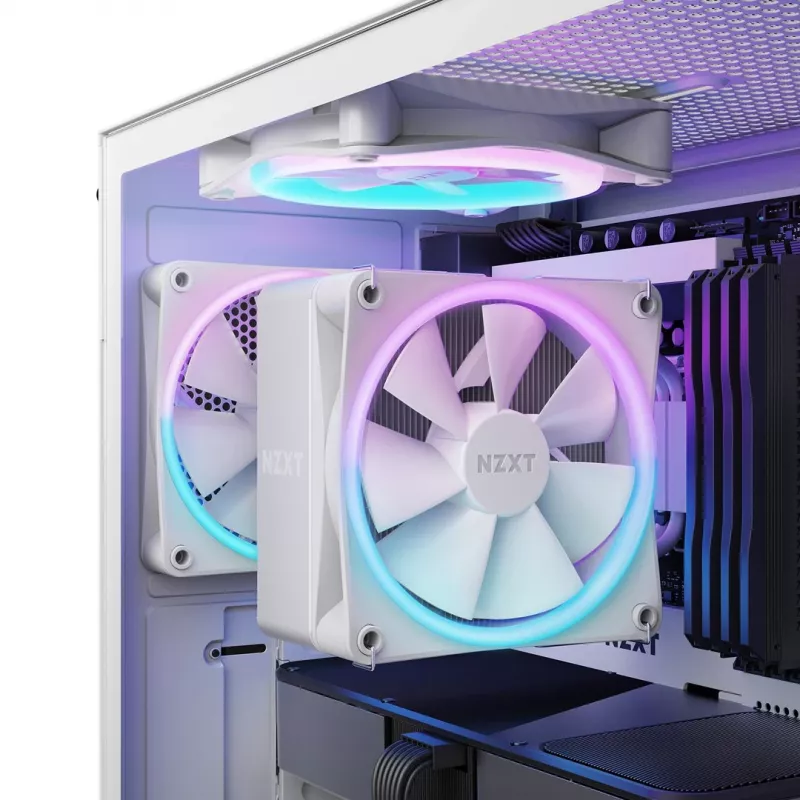 NZXT T120 RGB Chłodzenie procesora powietrzem 12 cm Biały 1 szt.
