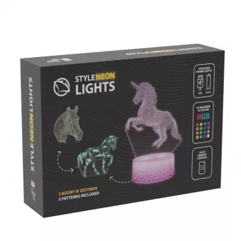 Manta SNL116RGB RGB Lampa dekoracyjna LED 3D z motywem koni