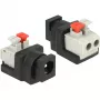 Adapter DC do listwy zaciskowej DeLOCK 65524 DC 5.5 x 2.1 mm czarny srebrny