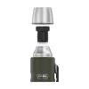 Termiczna butelka THERMOS TH-170028 470 ml, izolowana próżniowo stal nierdzewna, zielona armia, 24 h gorące/zimne