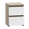 Topeshop M2 SONOMA MIX nightstand/Stolik nocny 2 szuflada(s) dąb, biały