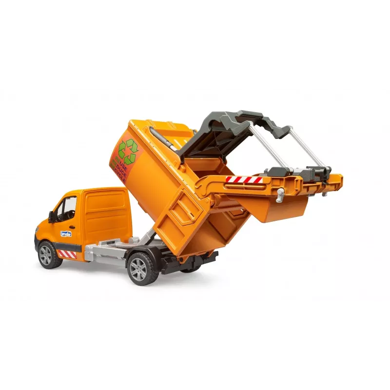 BRUDER model pojazdu MB Sprinter śmieciarka komunalna BR-02682, replika zabawkowa w skali