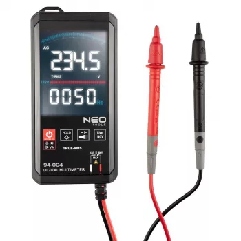 Multimetr cyfrowy NEO tools N94-004 z wyświetlaczem cyfrowym — mierzy napięcie i prąd