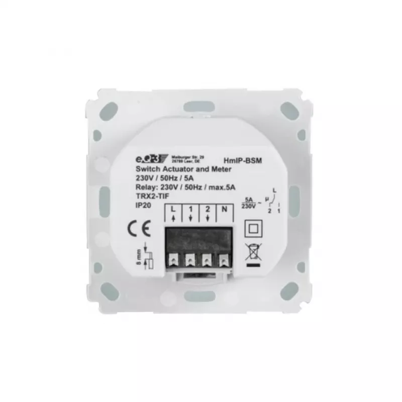 eQ-3 HomeMatic IP – siłownik przełącznikowo-pomiarowy do łączników markowych podtynkowy