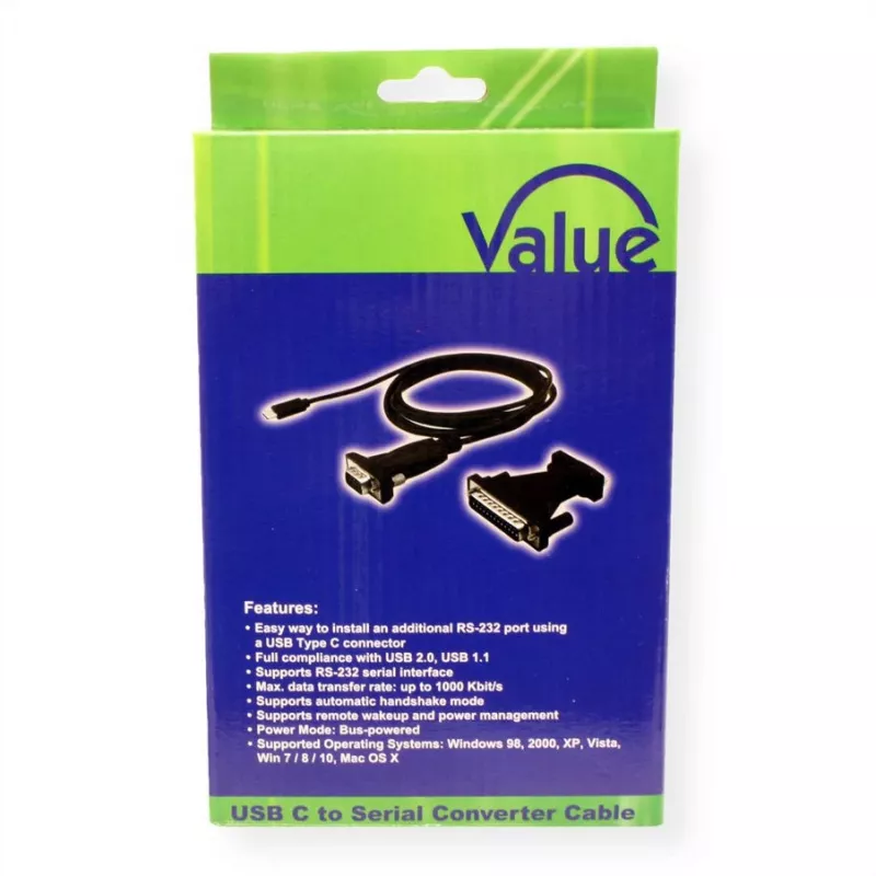 ROTRONIC-SECOMP VALUE - Adapter szeregowy - USB-C - RS-232 x 1