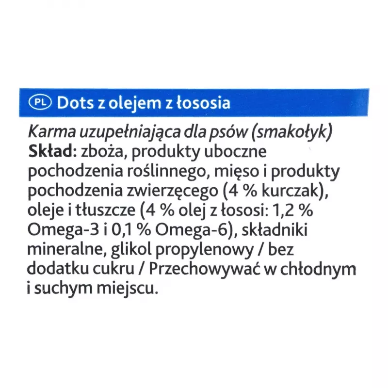 Przysmaki treningowe dla psów Trixie Junior Dots 140 g — miękkie przekąski z łososiem
