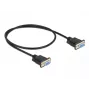 Kabel szeregowy DeLOCK 86614 Czarny 0,5m RS-232