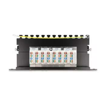DeLOCK Patch Panel 10 cali 8 portów Kat.6A 0.5U czarny