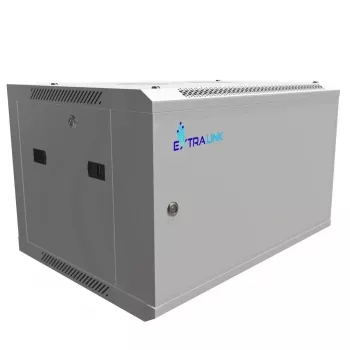 Extralink Szafa rackowa 6U 600x450 ASP szara do montażu na ścianie, metalowe drzwi