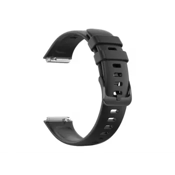 Silikonowy pasek FIXED do Huawei Band 8/9/10 — Czarny, wymienny pasek przyjazny dla skóry