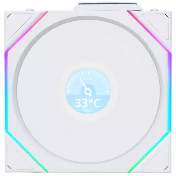 Wentylator obudowy 120 mm Lian Li 12RTLLCD1W1W ARGB Wireless LCD biały