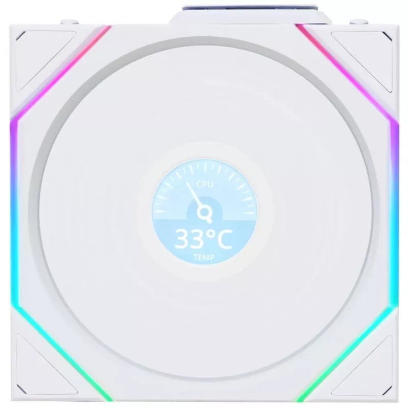 Wentylator obudowy 120 mm Lian Li 12RTLLCD1W1W ARGB Wireless LCD biały